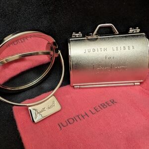 #47. Judith Leiber Bag Charm/ Pill Box  & Pocket Mirror